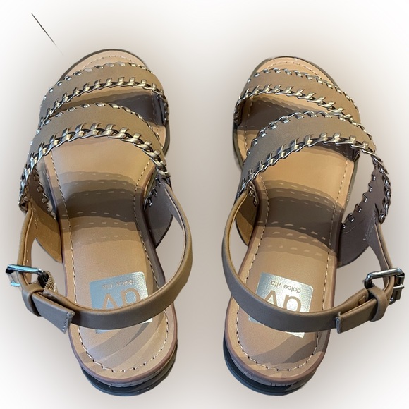 NWT Dolce Vita Tan Flint Sandal with Gold Embellishment (Size 8.5) - Picture 4 of 4